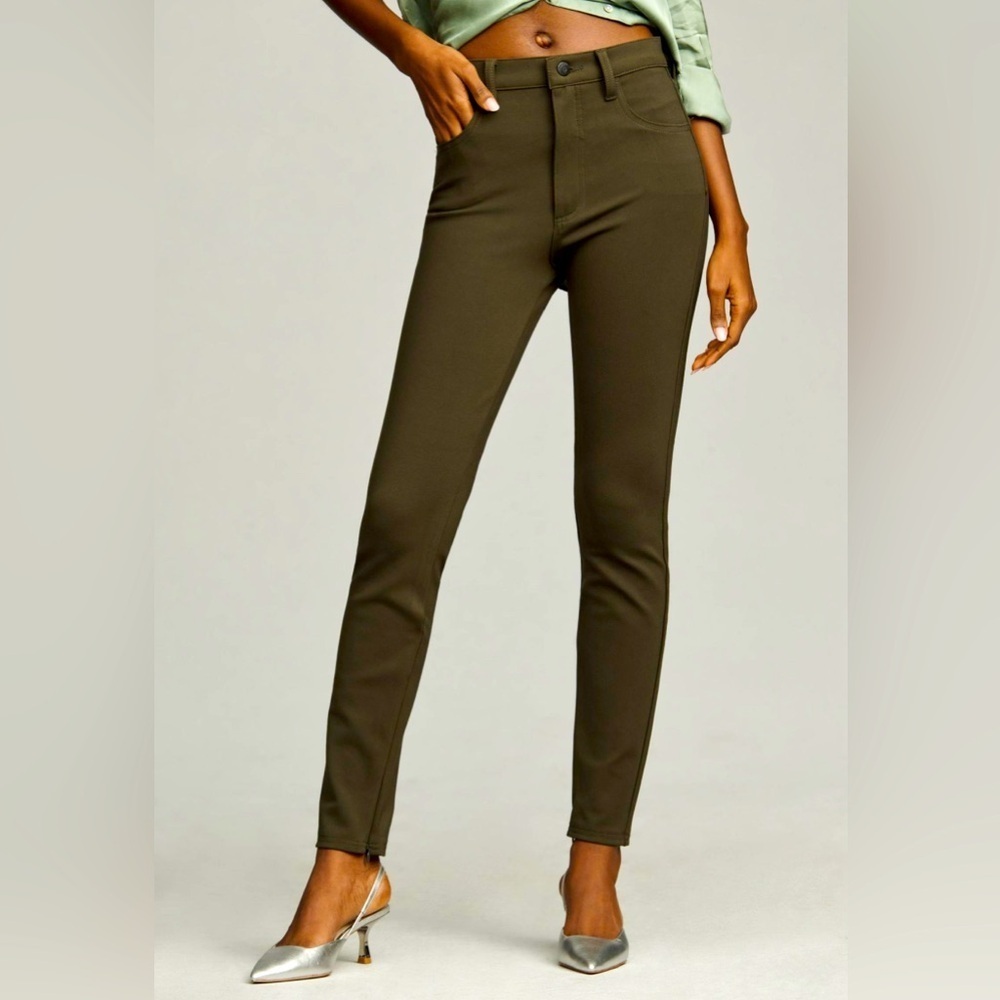 PISTOLA Sz 29 Kendall Pants Skinny High Rise Stretchy Zipper Hem Jeans Scuba